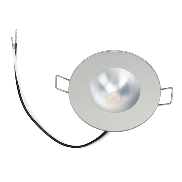 LED-kattovalaisin, ruostumaton teräs, pyöreä, vedenkestävä, lämmin valkoinen valo, veneen kohteliaisuusvalot 2,8 tuuman asuntoautoille ja jahdeille