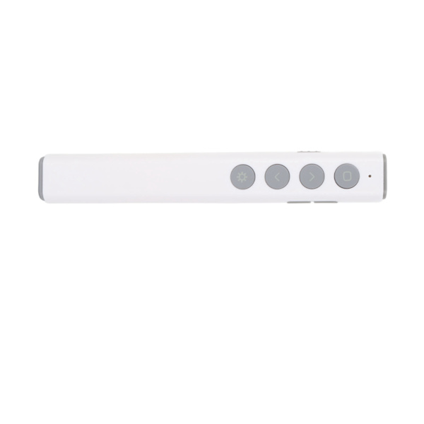 Esitystikku 30m Kantama RF 2.4GHz Plug and Play Langaton Esittelijän Kaukosäädin Keynotelle PPT:lle Valkoinen