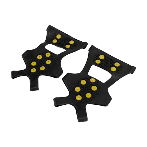 1 par 10 pigger ispigger for snø og is - Anti-skli ispigger for sko og støvler - Gåpigger for tur, fotturer og klatring - Størrelse M (36‑41)