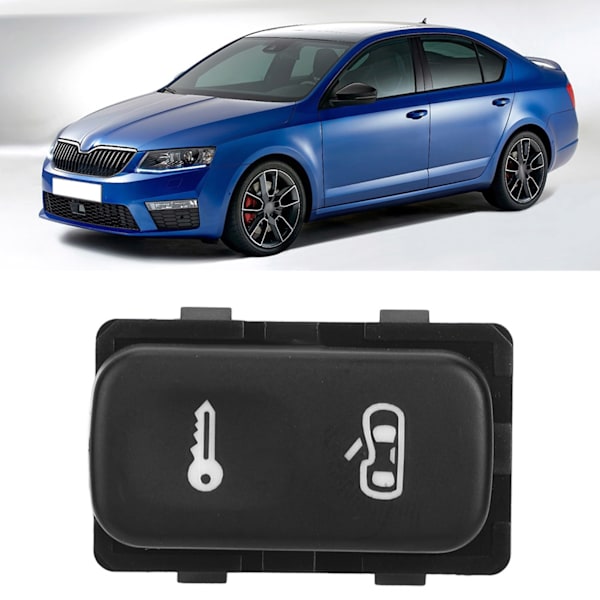 Sentral dørlås svart bryterknapp 1Z0962125A Passer for Octavia Mk2 2004-2013