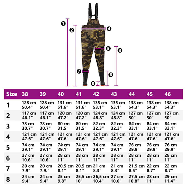 【NX】Chest Waders with Boots PVC-coated Polyester Size 41