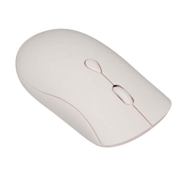 2.4G Trådløs Mus 1600DPI Ergonomisk Genopladelig Batteri Bluetooth 5.2 Silent Mouse til Stationære Kontorcomputere PC Hvid