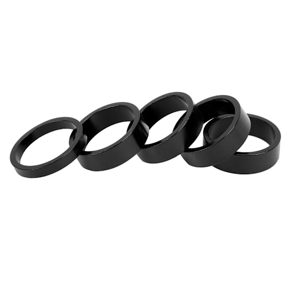 CANSUCC 5 STK 28,6 MM MTB Cykel Gaffel Spacer Sæt Cykel Styr Headset Spacer Gaffel Pakning Sort