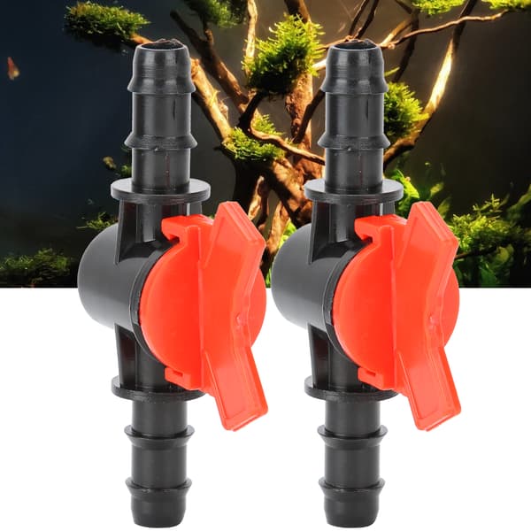 【NX】2 stk. akvarium vandstrømsreguleringsventil vandstrømsregulator rørkobling 10 mm