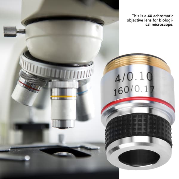 4X 185 biologiska mikroskop akromatiska objektiv lins 160/0,17