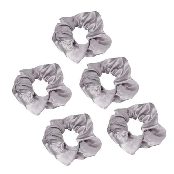 5 stk Lysende Scrunchies Lysende Grå Satin Elastisk Glow in The Dark Hår Scrunchy til Kvinder