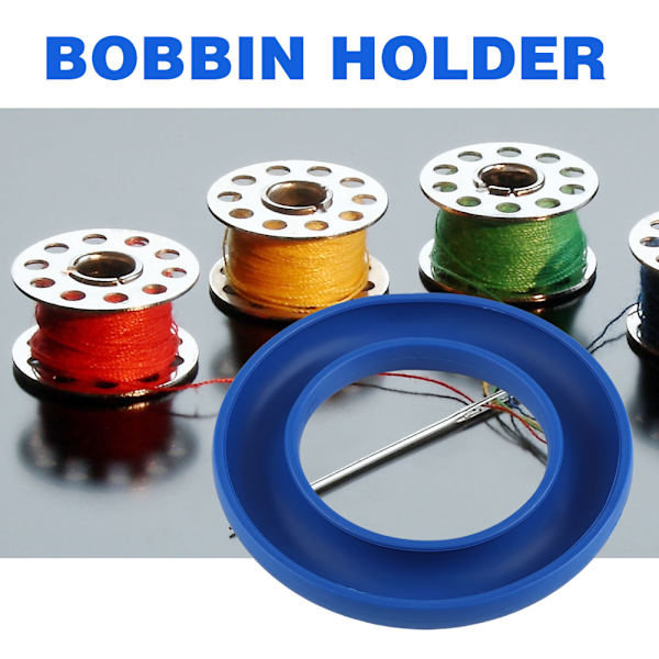 Gummi Spoleholder Spole Sy Håndværk Broderi Tilbehør Opbevaring (Blå)