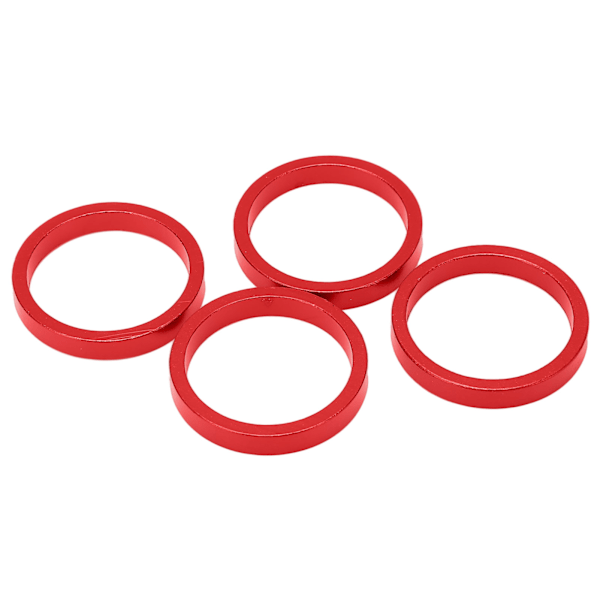4st Cykelheadset Spacer Framgaffel Stam Spacer Aluminiumlegering för Mountain Road Bike 28.6mm TubeRed