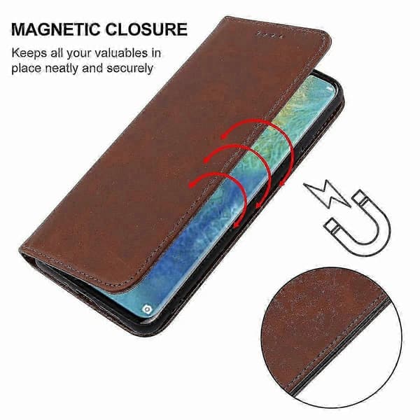 Kompatibel med Huawei Mate 20 Pro magnetisk stängning läderfodral