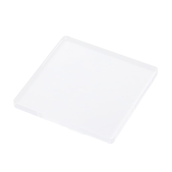 Akrylblok 15x15 cm Nem at gribe Sikker rundt hjørner Transparent Slidstærk Genanvendelige klare stempler til at lave scrapbogskort