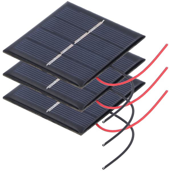 【NX】3 stk 0,45W 2V Mini solcellepaneler Mikro kablet polysilisium solcellepanel DIY batteri