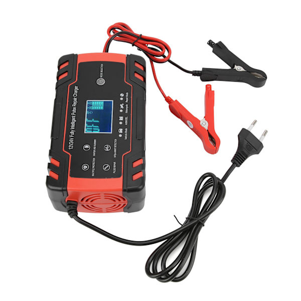 12V/24V 2-150Ah Batterilader Reparasjon Smart automatisk lading for bil motorsykkel 110V-240VEU Plugg