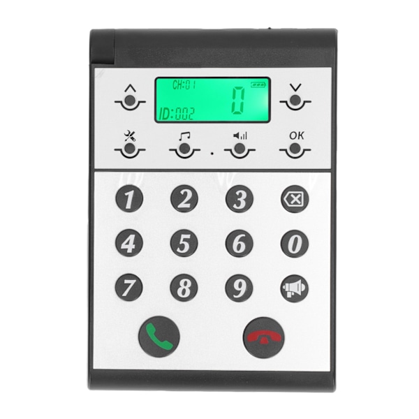 Trådlös intercom-telefon 1000m Avstånd Klart samtal Intelligent nätverkande Handsfree Intercom-system Värd Svart
