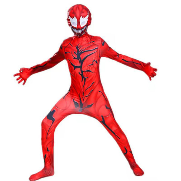 Rollspel Kostym Filmkaraktär Röd Bodysuit Jumpsuits Halloween Cosplay Performance Kläder för barn