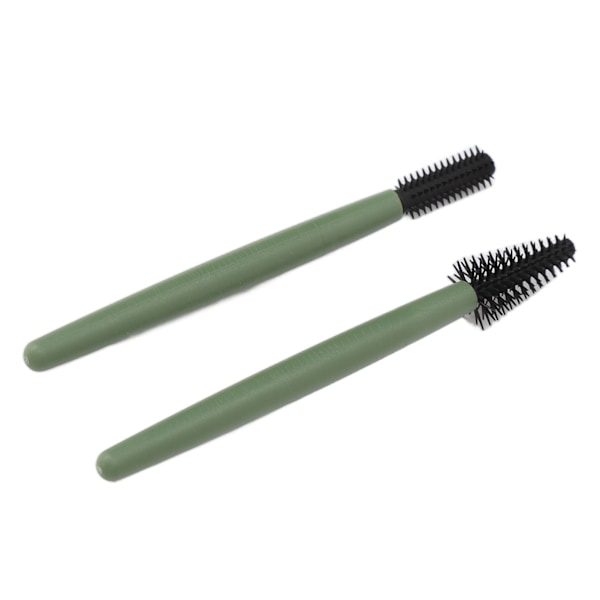 Ögonfransborsteset Mjuk elastisk silikon Återanvändbar Tvättbar Dammtät box Bärbar makeupborste för hemgrön