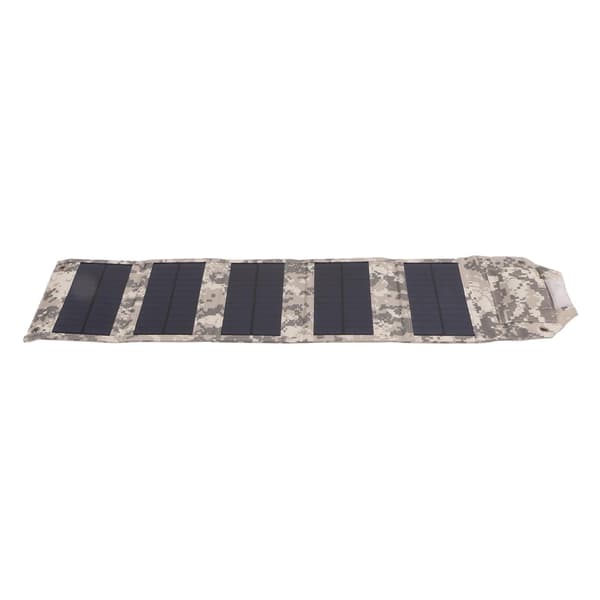 21W Solar Oplader 5V 3A Max Bærbar Sammenfoldelig Solpanel Oplader Kompatibel med Camping IP67 Vandtæt ETFE Power Emergency Panel SPB5Z B Camouflage
