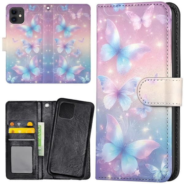Compatible with iPhone 11 - Wallet Case Butterflies 150