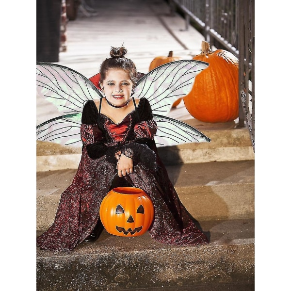 Jenter Butterfly Wings Barn Fairy Wings Glitrende Sheer Angel Wings Dress Up Cosplay kostyme