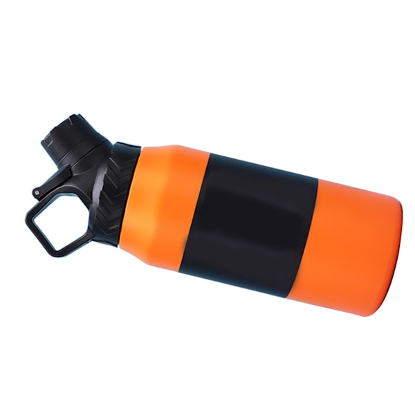 Vakuumflaska i rostfritt stål - Snygg, innovativ, stor kapacitet, läcksäker, sportvattenflaska för utomhussporter, bilresor, 750 ml, orange-röd