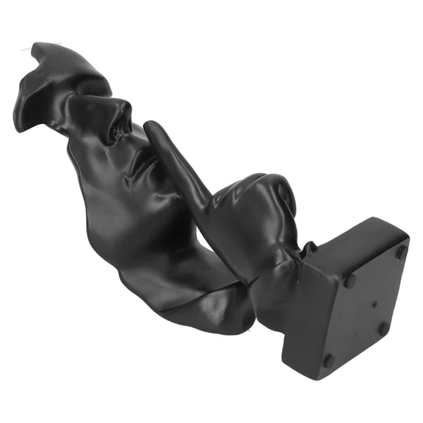 Ansigtskulptur Harpiksfigur Abstrakt kunst Statuepynt Kompatibel med hjemmekontordekoration Sort BS913