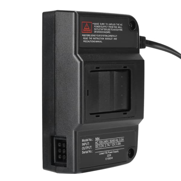 【NX】N64 Strømtransformator AC-adapter Strømforsyning til AV-videokabel til Nintendo 100‑240VEU