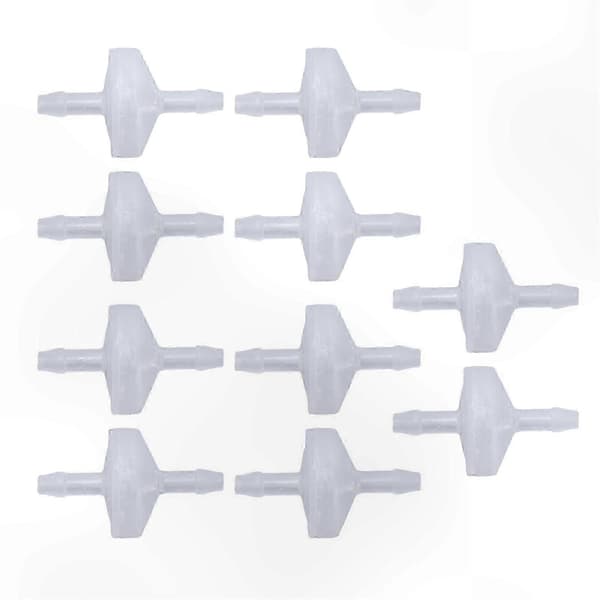 10-pack slitstarka backventiler i PP-plast, 3 mm genomskinlig envägsflödeskontroll för vattensystem