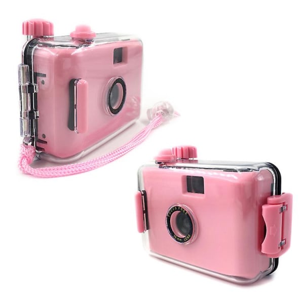 Filmkameraringbärare gynnar engångskamera Vattentät 35 mm White pink 35mm film