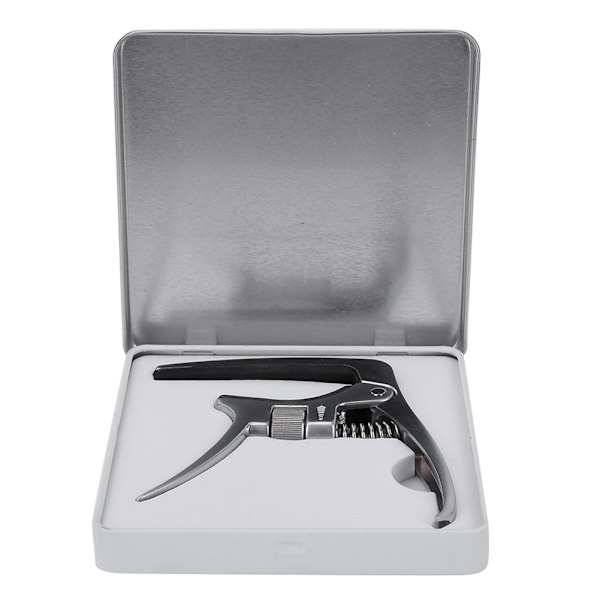 Metal Justerbar Clamp Key Akustisk Guitar Capo til Tonejustering