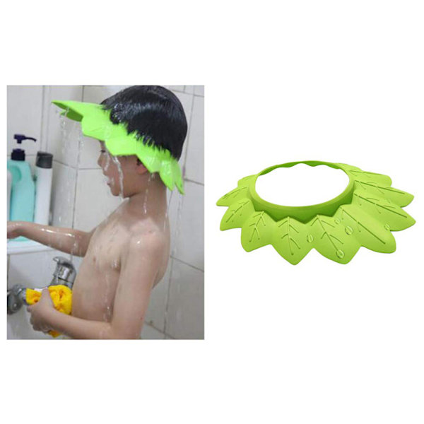 Barnbadhatt Mjuk duschbladformad elastisk badskyddshatt