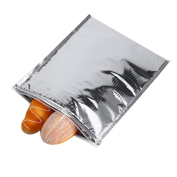 5 stk sæt aluminiumsfolieisoleret madopbevaringspose Termisk køler Sølv (30 * 35cm)
