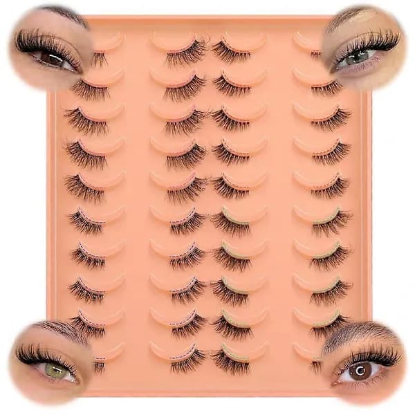 False Eyelashes, Mink Eyelashes, Fluffy 3D Faux Mink Cat Eye Lashes, TH