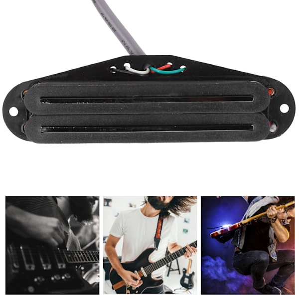 GMN07 elgitarr pickup svart dubbelskena pickup med 4 kärnor för 6-strängad gitarr