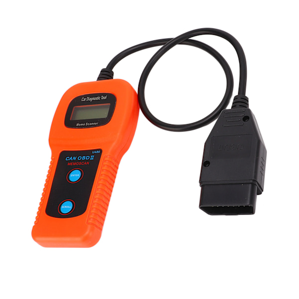 U480 bil OBD2 diagnostisk skanner LCD-skärm 10‑12V DC Universal Engine Code Reader Tool