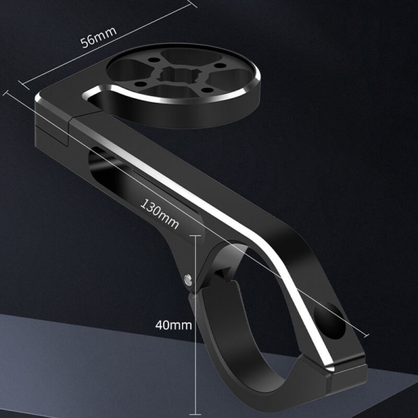 Landeveissykkel terrengsykkel aluminiumsbrakettholder for sykkelhastighetsmåler smarttelefon sportskamera sykkeltilbehør, modell: svart