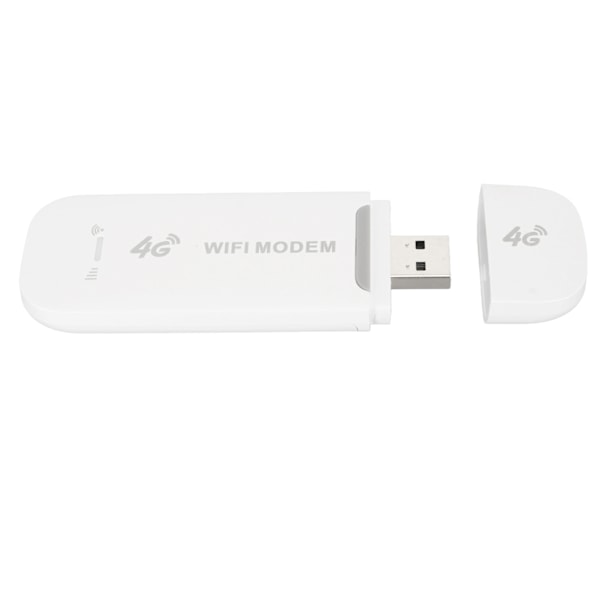 LTE 4G USB MODEM WiFi Hotspot Bærbar Rejse Mobil Trådløst Netværk Minirouter Micro SIM-kortplads Hvid