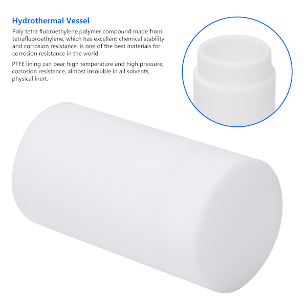 25 ml hydrotermisk syntes autoklavreaktor PTFE-foder i rostfritt stål kärlvattenkokare