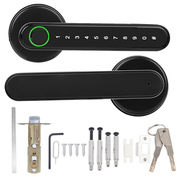 Smart Handle Lock Fingeravtryck Lösenord Bluetooth App Elektriskt nyckelskåp för hemsäkerhet för Tuya