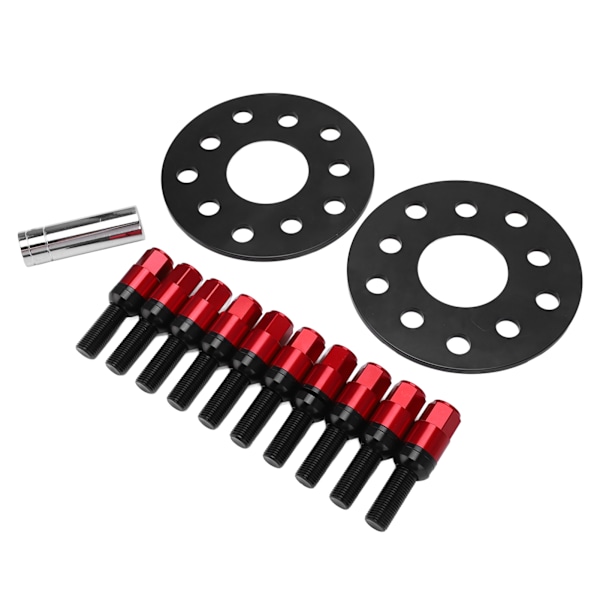 2st 5 mm 5x100/5x112 nav Centric hjuldistanssats med bultbyte för A3 A4 A5 A6 A8 1997-2008 Röd