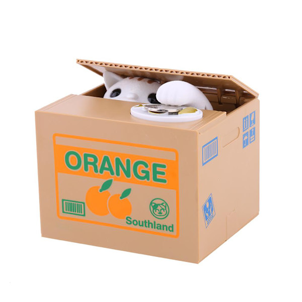 Cat Money Box Mynt Bank Automatisk Stöld Mynt Cents Bank Spara Box