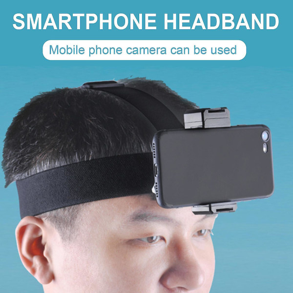 Universal telefonholder Abs Head Strap Mount Pandebåndsholder med mobiltelefon