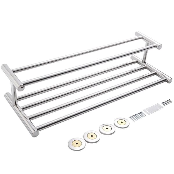 Håndkleholder til baderom, veggmontert håndklestang, 60 cm rustfritt stål