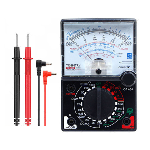 Visermåltimeter Amperemeter Voltmeter Ohmmeter med sonder Læringshjælpemiddel Vedligeholdelsesværktøj YX‑360TRE‑L‑B (med summer)