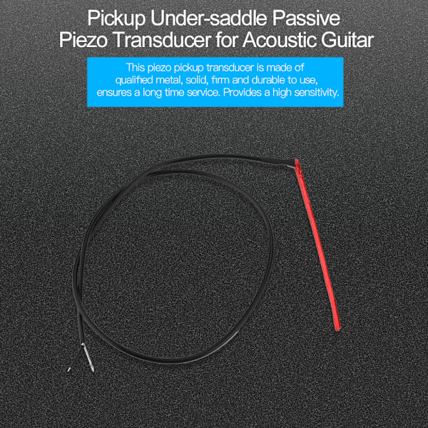 Pickup under sadelen Passiv piezo-pickup for akustisk gitarrinstrumenttilbehør