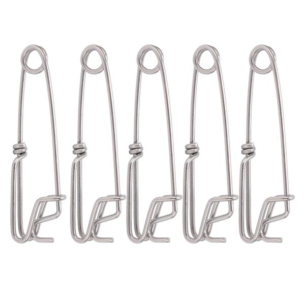 5 ST Langline Clips Snap Svirvel Havfiske Koblinger Lukket Øye Hengebeslag Quick Pin Tool 2.6cmx100MM