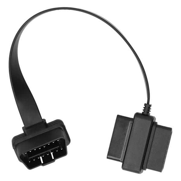 30 cm/11,8 tum Universal OBD2-förlängningskabel hane till hona sladd LS-formad armbåge automatisk diagnostikverktyg