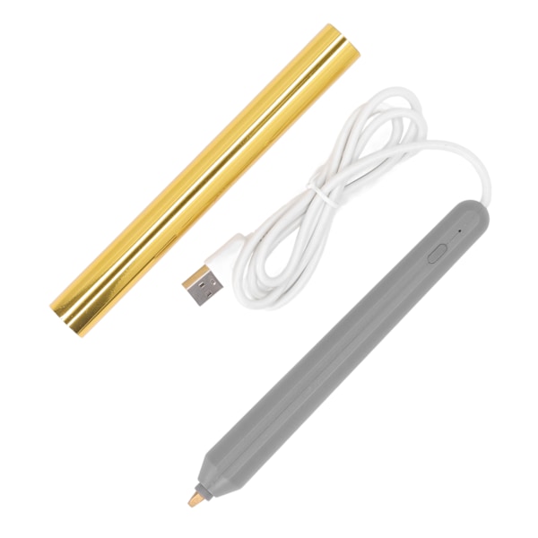 Hot Folie Penna USB Värmefolie Stämpling Prägling Penna ABS Crafting Tool för Ritning Skriva Guld Färg