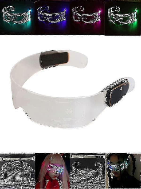 Lysende LED-solbriller Punk-briller Cyber