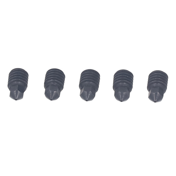 5 stk Herdet stålmunnstykke Høyhastighets skrivehode støtte 1,75 mm filament for Bambu Lab X1 eller P1P 3D-skriver Hot End 0,4 mm