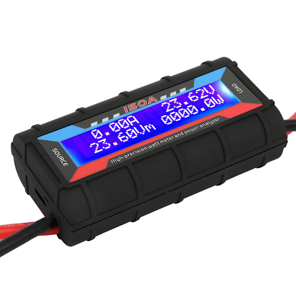 Wattmätare Effektanalysator LCD Digital Tester Volt Amp 150A för RC modellflygplan