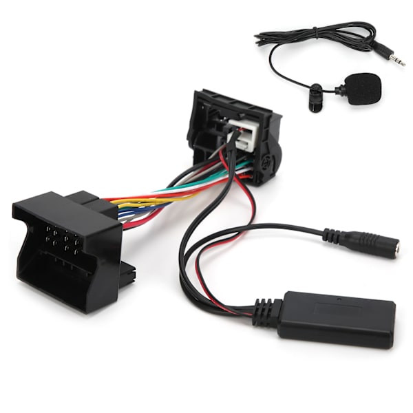12-pins Bluetooth AUX-IN-kabel Stereolydadapter med mikrofon Passer for Peugeot 207 307 407 308
